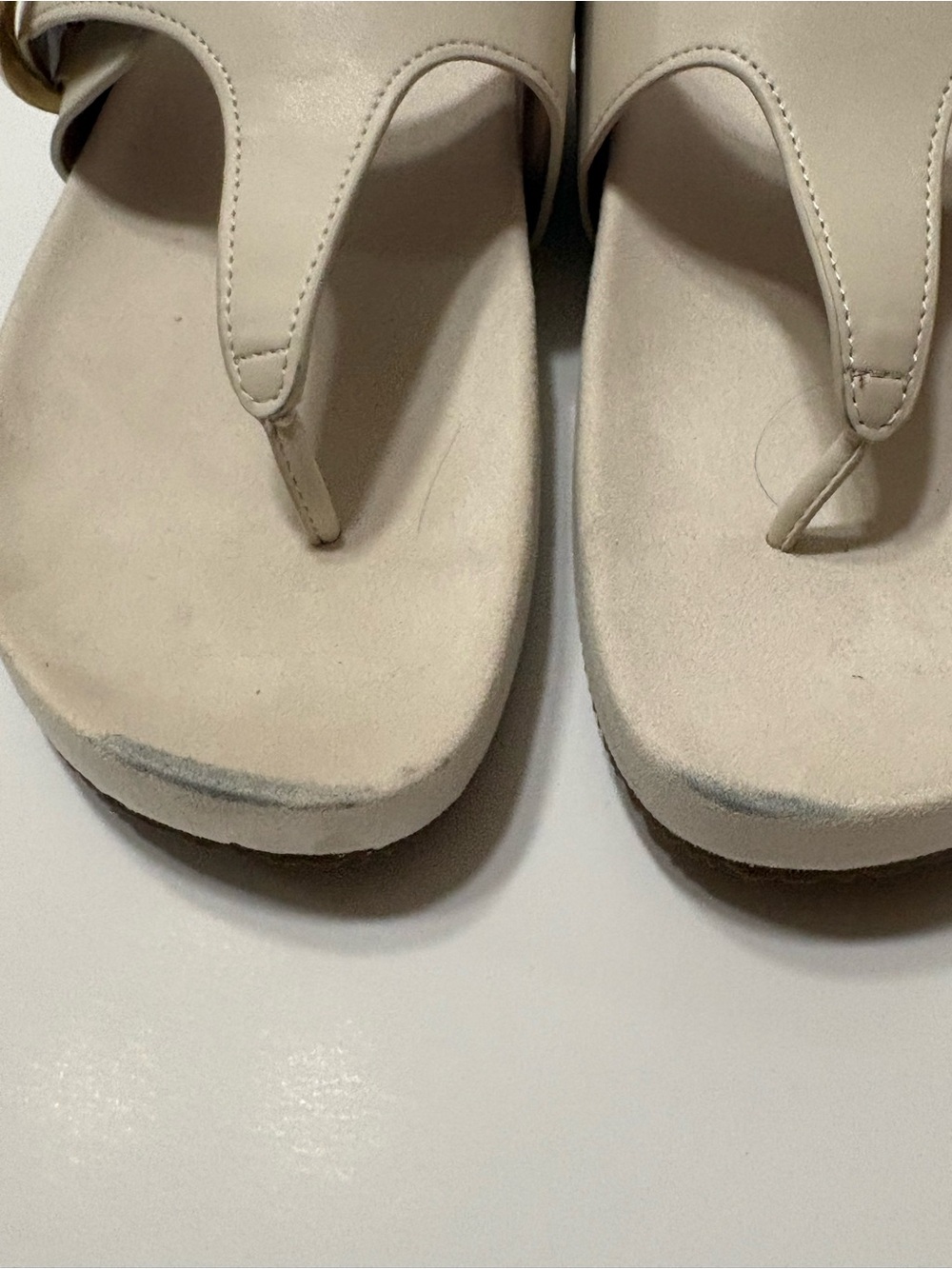 Style & Co. Ivory size 10 Thong Buckle Slide Sandals - Picture 5 of 8